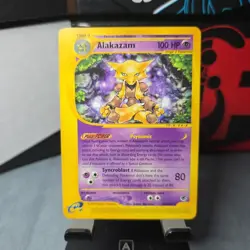 Pokemon Card Alakazam Non Holo 33/165 Rare Expedition Base Set (2002) - [LP] - Image 1