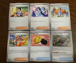 Black Bolt and White Flare Pokemon Supporter [4x] & Item [2x] Card Lot - Image 1