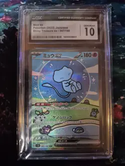 CGC 10 Gem Mint Mew ex 347/190 SV4a Shiny Treasure Alt Art 2023 Japanese Card - Image 1