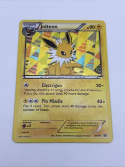 Pokemon Jolteon BW91 Black and White Holo Rare Black Star Promo Card LP Orb Holo - Image 1