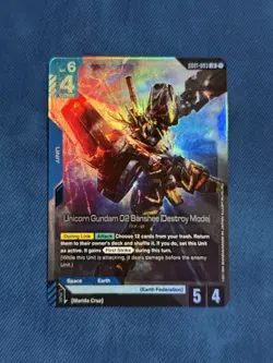 Gundam Card Game GD01 Newtype Rising GD01-003 LR Unicorn Gundam 02 Banshee - Image 1