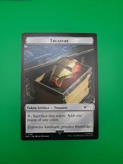 Treasure Token Iron Man Marvel Secret Lair Non Foil NM - MTG Magic - Image 1