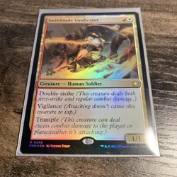 FOIL Prerelease SWIFTBLADE VINDICATOR mtg NM Creature 1 Rare - Image 1