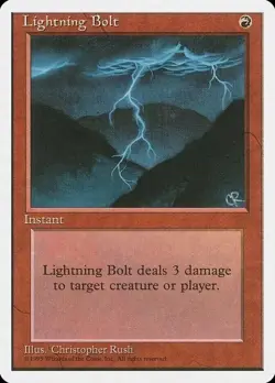 MTG - Lightning Bolt 4th Edition MP - Image 1