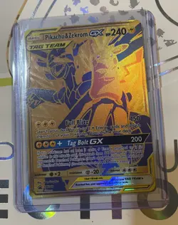 Pikachu & Zekrom GX SM248 SM Holo Pokemon TCG MINT black star promo - Image 1