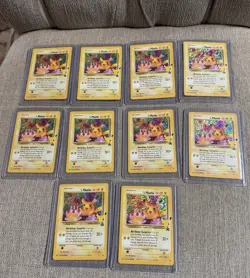(10) Lot 2021 Pokemon Celebrations Classic Collection Birthday Pikachu Holo #24 - Image 1