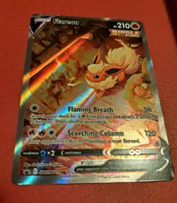 Pokemon - Flareon V Full Art Black Star Promo SWSH179 - Image 1