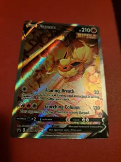Pokemon - Flareon V Full Art Black Star Promo SWSH179 - Image 2