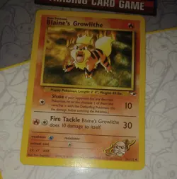 Pokemon TCG - Blaine's Growlithe - 35/132 - Gym Heroes - Uncommon LP - Image 2
