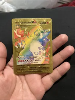 Pokemon TCG Charizard Vmax Gold Plated 074/073 HP 330 Rainbow - NM+ - Image 2