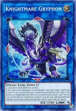 Yugioh! LP Knightmare Gryphon - FLOD-EN048 - Secret Rare - Unlimited Edition Lig - Image 1