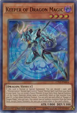 Yugioh! LP Keeper of Dragon Magic - CT15-EN004 - Ultra Rare - Limited Edition Li - Image 1