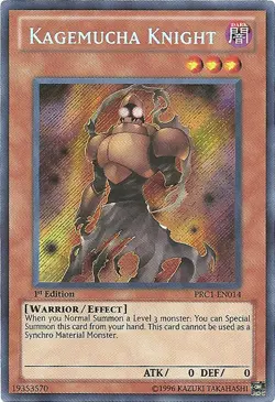 Yugioh! LP Kagemucha Knight - PRC1-EN014 - Secret Rare - 1st Edition Lightly Pla - Image 1