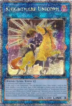 Yugioh! LP Knightmare Unicorn (Alternate Art) - RA01-EN043 - Quarter Century Sec - Image 1