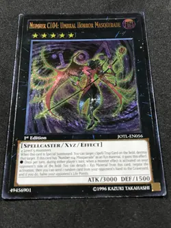 Yugioh Number C104: Umbral Horror Masquerade JOTL-EN056 Ultimate Rare 1st Ed LP - Image 2
