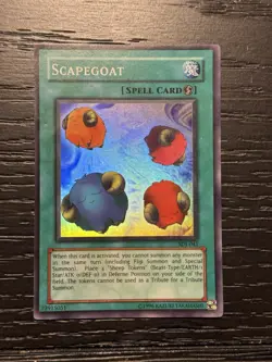 Yugioh Scapegoat SDJ-041 Super Rare NM Unlimited - Image 1
