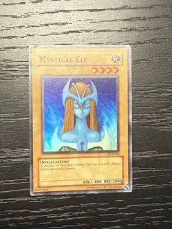 Yugioh Mystical Elf LOB-062 Super Rare Original Print - Image 1