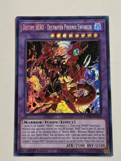 Destiny Hero Destroyer Phoenix Enforcer MP22-EN209 Prismatic Secret Rare Yugioh - Image 1
