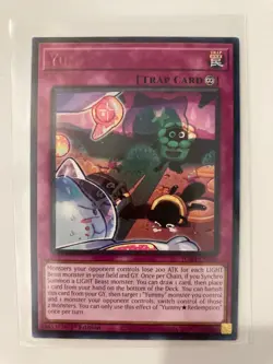 YUGIOH MISPRINT NO NAME - Yummy Redemption - JUSH-EN026 - Rare 1st ED NM/M - Image 1