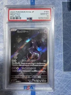 Pokemon Card PSA 10 Mewtwo AR 183/165 sv2a 151 2023 Japanese Art Rare Gem Mint - Image 1