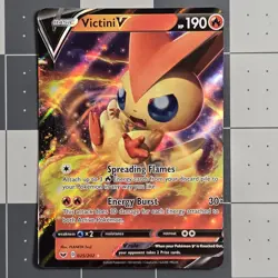 Victini V Miscut Error SWSH Base Set Pokemon Card 025/202 - Image 5