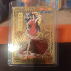 Boa Hancock One Piece Waifu Gold Premium Metal Card Anime Goddess Story - Image 1