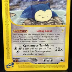 Snorlax 100/144 Skyridge Regular rare 2002 common PTCG card - Image 2