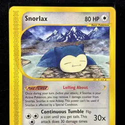 Snorlax 100/144 Skyridge Regular rare 2002 common PTCG card - Image 3