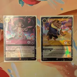 Belle Accomplished Mystic AND Beast Gracious Prince Promo Disney Lorcana Card - Image 1