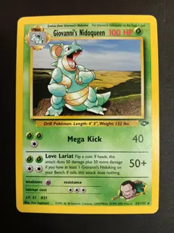 Pokemon Card - Giovanni's Nidoqueen - 23/132 - Gym Challenge - Rare - Image 1