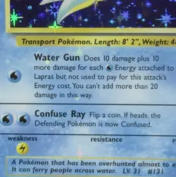 1999 Pokemon LAPRAS 10/62 HOLO BLEED Misprint ERROR Fossil Set Card Rare | WOTC - Image 3