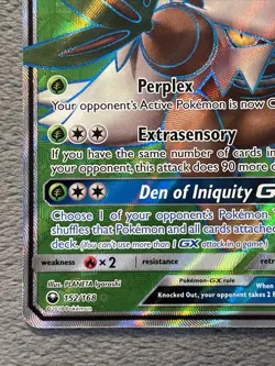 Shiftry GX 152/168 Celestial Storm 2018 Pokemon Card Full Art Textured Rare Holo - Image 5