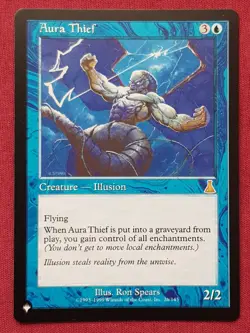 Magic The Gathering THE LIST - URZA'S DESTINY AURA THIEF blue card MTG - Image 1