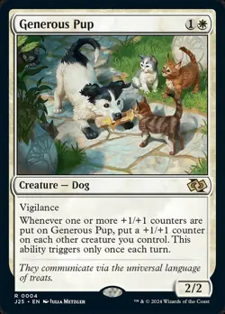 1x - Generous Pup - #04 - Jumpstart Foundations - NM MTG - Image 1