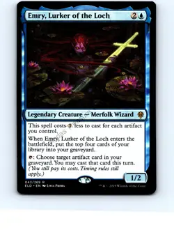 Emry, Lurker of the Loch #43 Rare Throne of Eldraine MTG NP Near Mint or Better - Image 1
