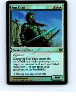Sun Titan - Foil - DD: Heroes vs. Monsters #1/81 MTG Magic The Gathering NP - Image 1