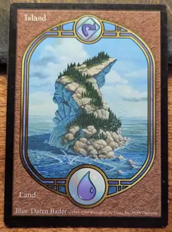 Daren Bader ISLAND - Full Art - Unglued - MTG Magic: the Gathering - Image 1