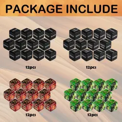 48 Pieces MTG Dice Counters and Life Counter Dice Bulk Creature Stat Tokens Set - Image 3