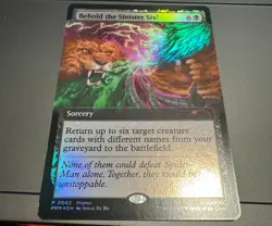 Pax West 2025 FOIL Behold The Sinister Six! MTG Spiderman Promo Card - Image 1