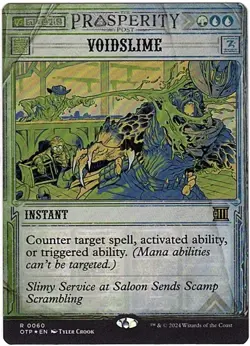 MTG Outlaws of Thunder Junction: Breaking News Voidslime NM Foil (Rare) - Image 1