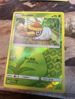 Pokemon Grubbin #13/149 Base Set Sun & Moon Reverse Holo Card NM/M Condition - Image 1