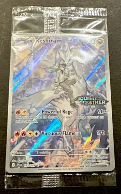 2025 POKEMON SCARLET VIOLET JOURNEY TOGETHER N’S RESHIRAM ILLUSTR. RARE PROMO! - Image 1