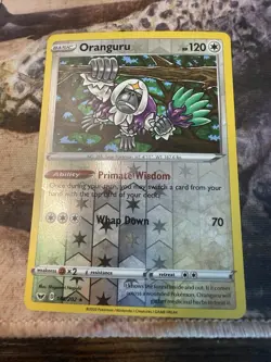 Pokemon TCG Reverse Holo Oranguru 148/202 Rare Sword & Shield - Image 1
