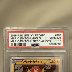 Pokemon Mario Pikachu Special Bx. Japanese Holo Promo 293/XY-P PSA 10 Gem Mint - Image 3