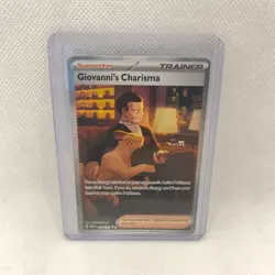 Pokemon Giovanni's Charisma 204/165 SV: Scarlet & Violet 151 Holo 2023 - Image 1