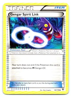 Gengar Spirit Link Pokemon Uncommon XY - Phantom Forces 95/119 - Image 1