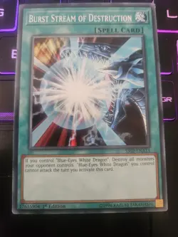 SS02-ENA13 Burst Stream of Destruction 1st Edition Mint YuGiOh Card - Image 1
