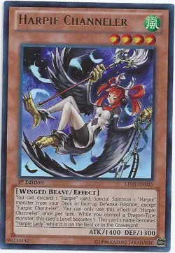 Yugioh! LP Harpie Channeler - LTGY-EN035 - Ultra Rare - 1st Edition Lightly Play - Image 1