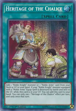 Yugioh! LP Heritage of the Chalice - MP19-EN224 - Prismatic Secret Rare - 1st Ed - Image 1