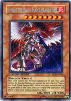 Yugioh! LP Horus The Black Flame Dragon LV8 - EEN-ENSE1 - Secret Rare - Limited - Image 1